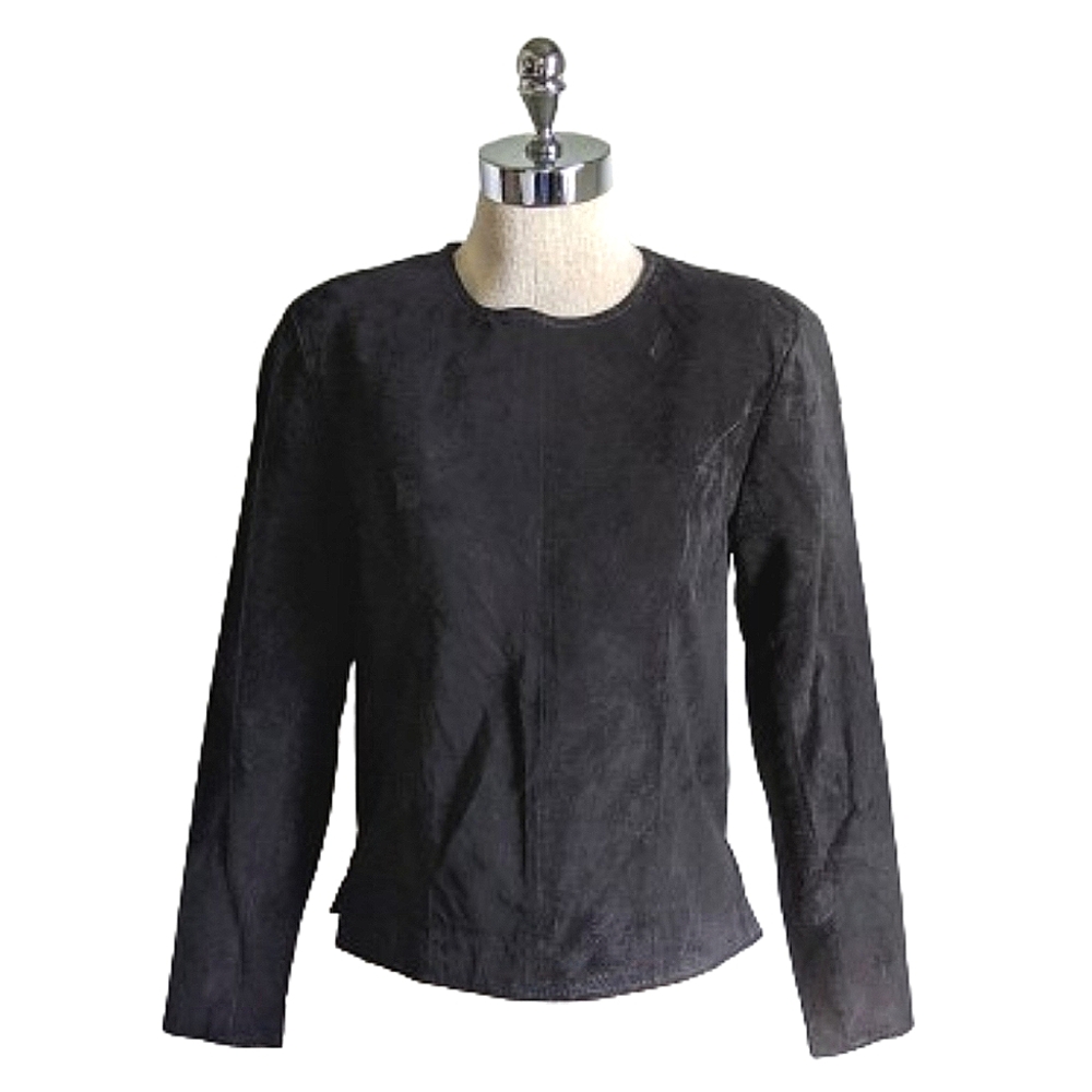 vintage 80's suede structured blouse